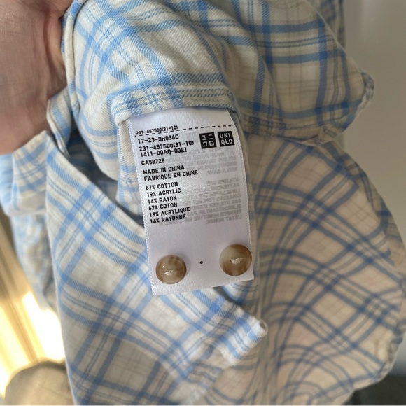 NWOT Uniqlo Soft Oversized Flannel - Picture 2 of 6